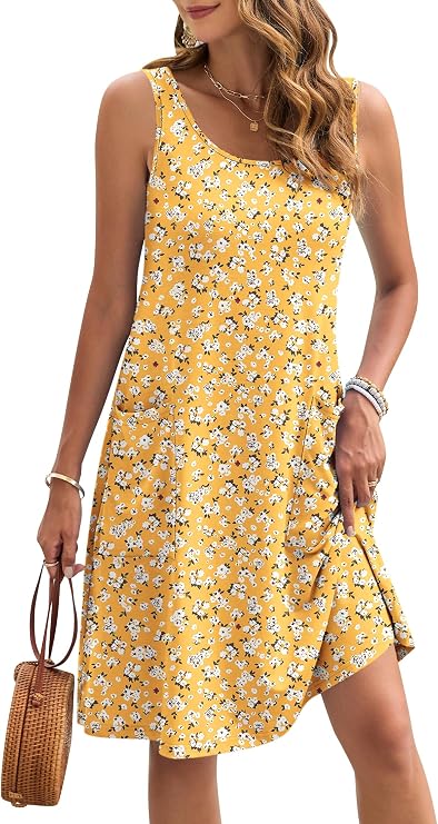 Women's Sleeveless Knee Length Summer Dress